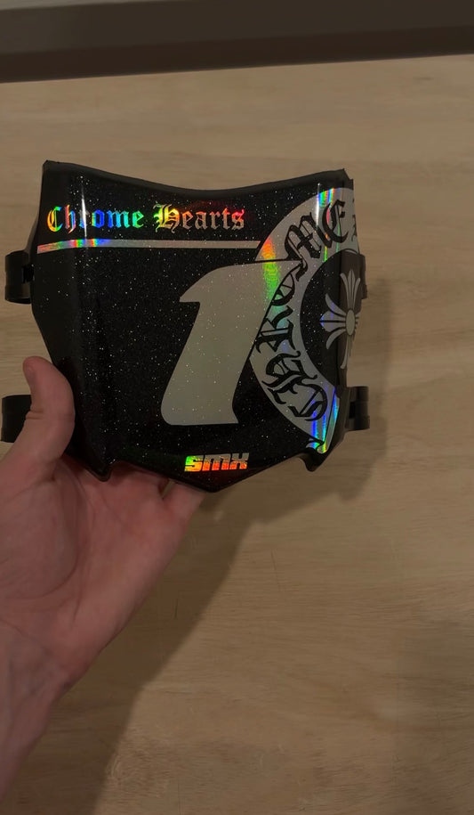 Chrome heart decal and motocutz plate